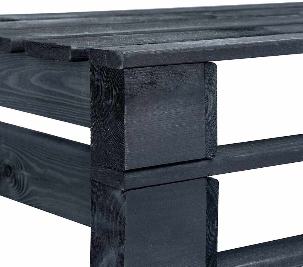 vidaXL Banc palette de jardin Bois Noir