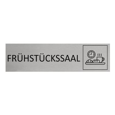 CombiCraft Aluminium Türschild Frühstückssaal 165x45mm mit 3M-Tape