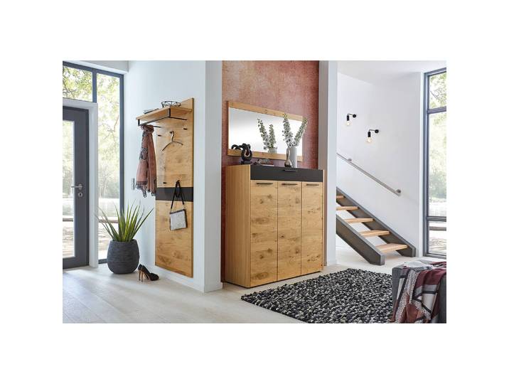 Garderobenpaneel II 80cm Braun/Schwarz