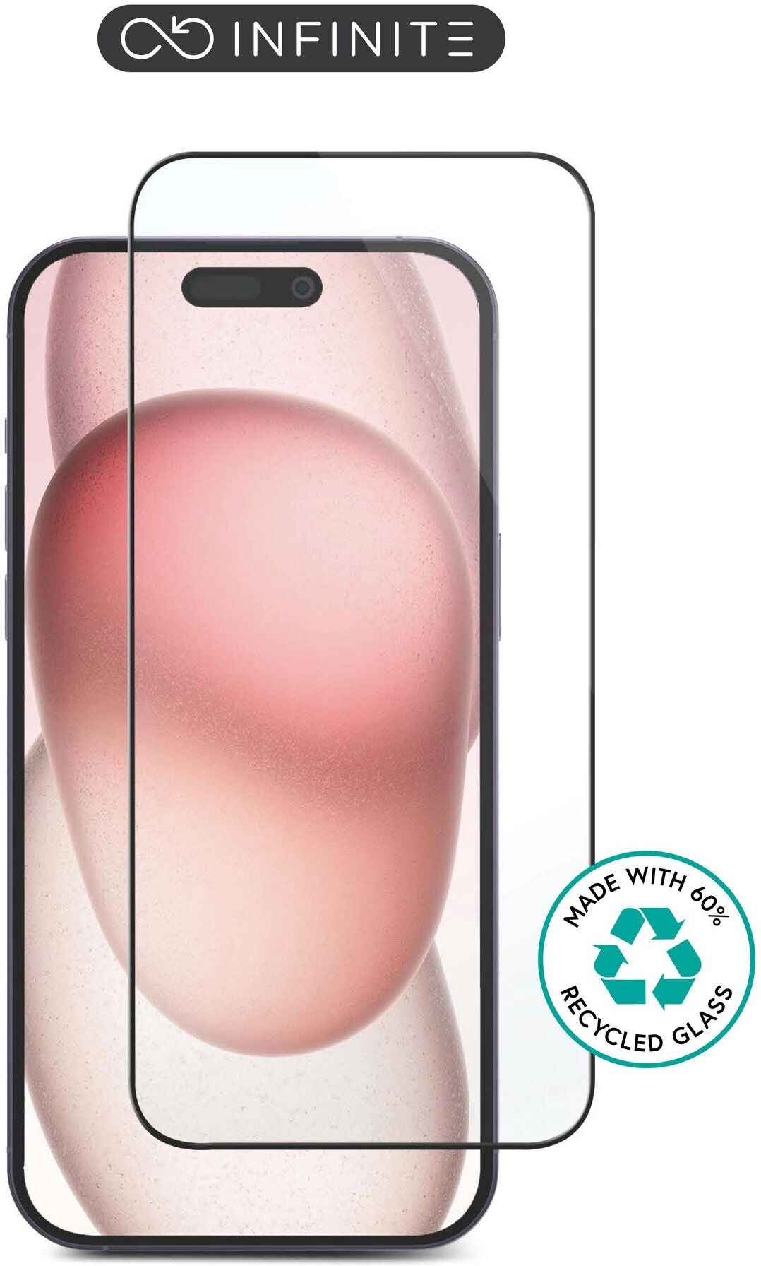 Estuff INFINITE (GRS) iPhone 16 Full Cover Screen Protector - 9H Tempered Glass - Titan Shield - 10 pcs BULK pack