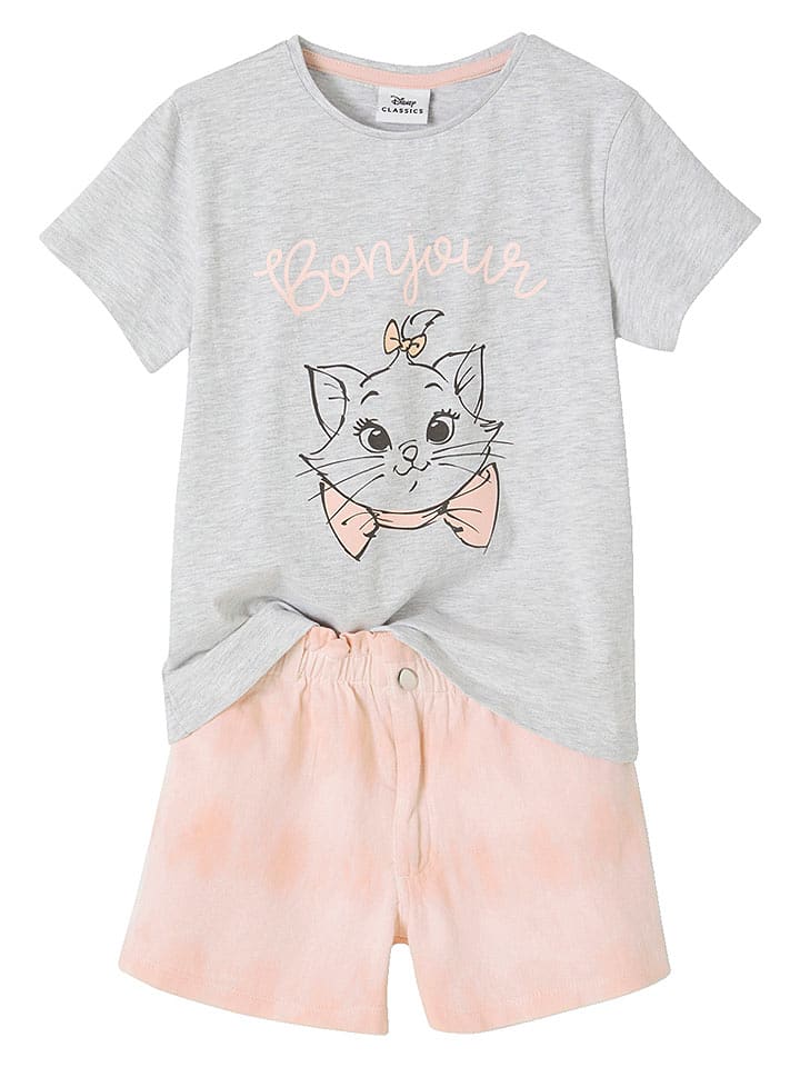 vertbaudet 2tlg. Outfit in Grau/ Orange - 116