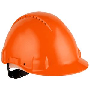 3M Schutzhelm Peltor G3000, Pinnlock-Verschluss,G30DUO, EN 397, mit 4-Punkt-System, Größe 54-62, orange