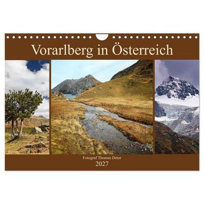 Vorarlberg in Österreich (Wandkalender 2027 DIN A4 quer), CALVENDO Monatskalender