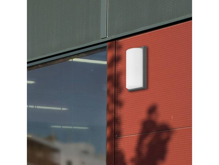 LCD Aussenwandleuchte mit Bewegungsmelder 039, schwarz, Glas, Modern