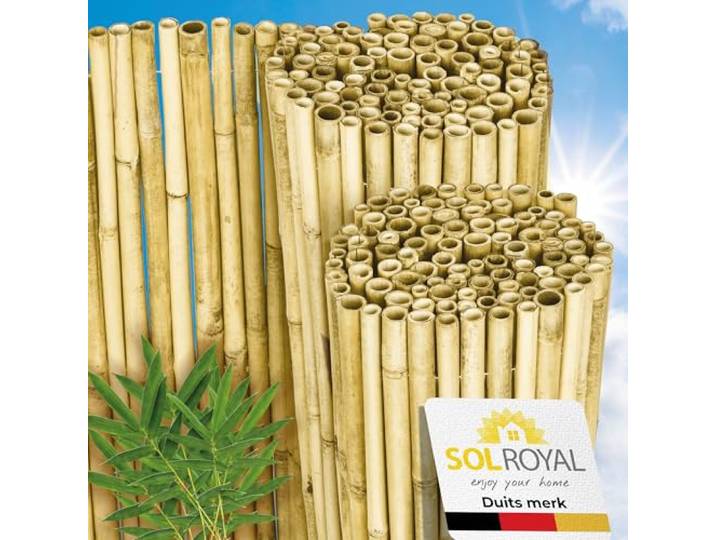 Sol Royal Premium Bamboe Tuinscherm Geharde Bamboestokken Balkonscherm