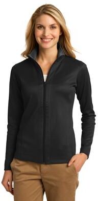 Port Authority L805 Women's Vertical Texture Full-Zip Jacket in Black/Iron Grey size XXL   Cotton Blend