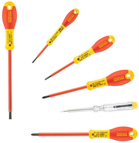 Stanley 0-65-441 FatMax Tournevis isolés (plats/Phillips), jeu de 6 pieces
