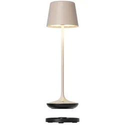 LED-Tischleuchte Bari Leonardo Aluminium sand beige, 25 cm