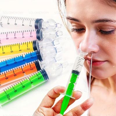 Uplifted Finds Portable Nose Cleaner Set Manual Nasal Rinse Bottle For Adult Nose Washing 7 Pack multicolor 7 Pcs Set