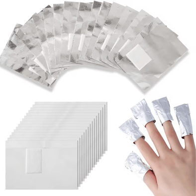 Inspire Essentials Aluminum Foil Nail Removal Wraps 100 Pack Soak Off Gel Polish Remover Aluminum Foil Nail Removal Wraps 100 Pack Soak Off Gel Polish Remover
