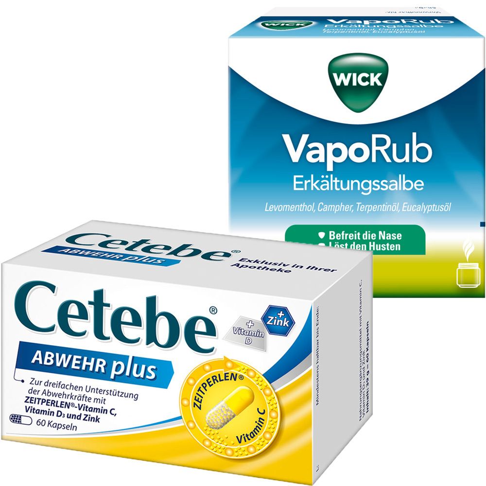 Abwehrset Wick VapoRub + Cetebe Abwehr plus 1 St Set