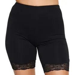 Damella Bamboo Lace Shorts Schwarz Bambus Large Damen