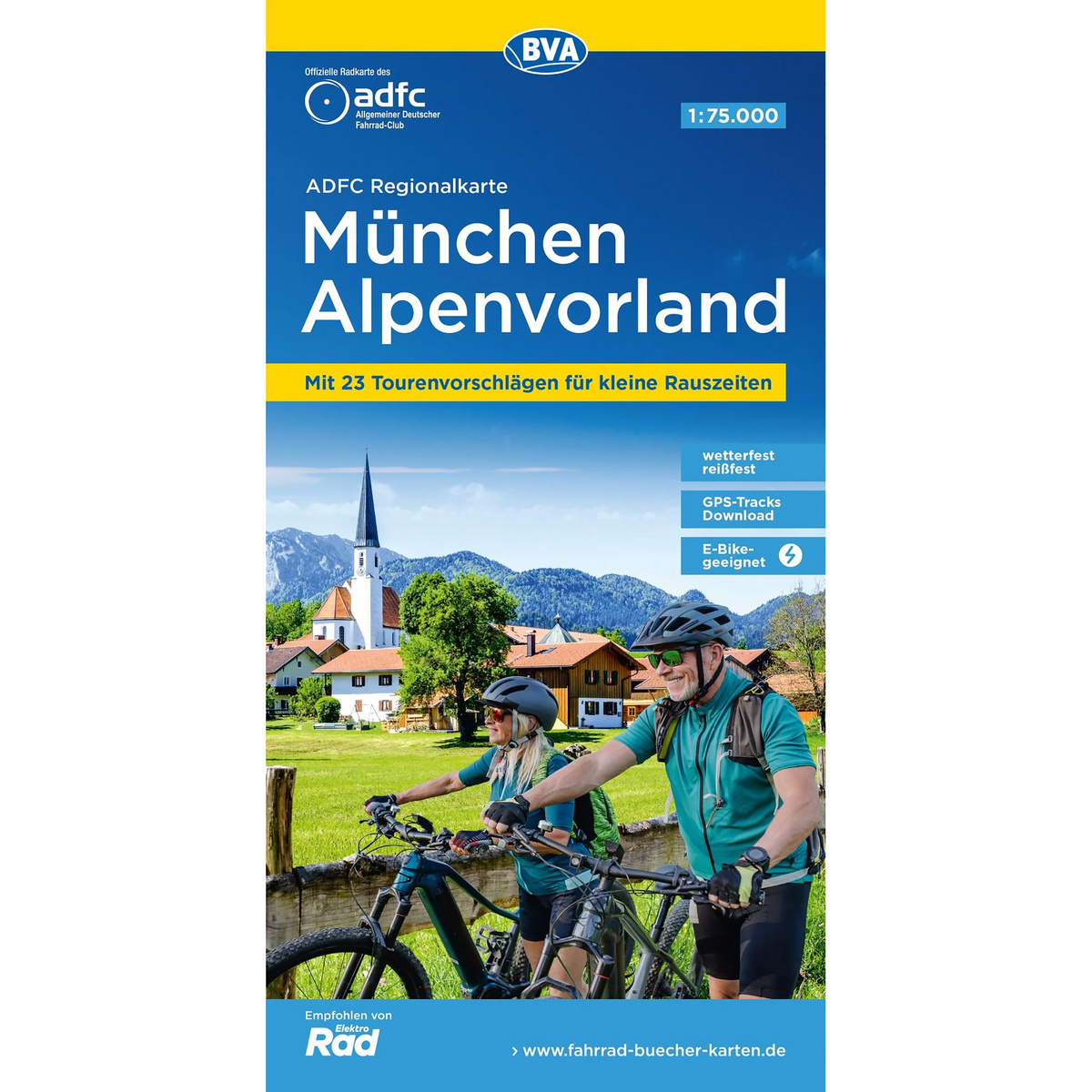 Bielefelder Verlag München Alpenvorland ADFC-Regionalkarte (Größe One Size, 8. Aufl. 2024)