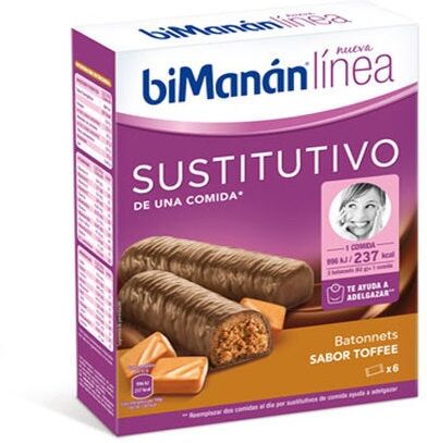 BIMANÁN Batonnets Sabor Toffee Sustitutivo De Comida 186 Gr