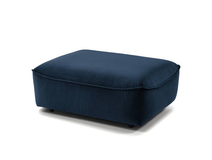 Polsterhocker 103 x 42 x 90cm Blau/Dunkelblau Samt Shyla: Dunkelblau