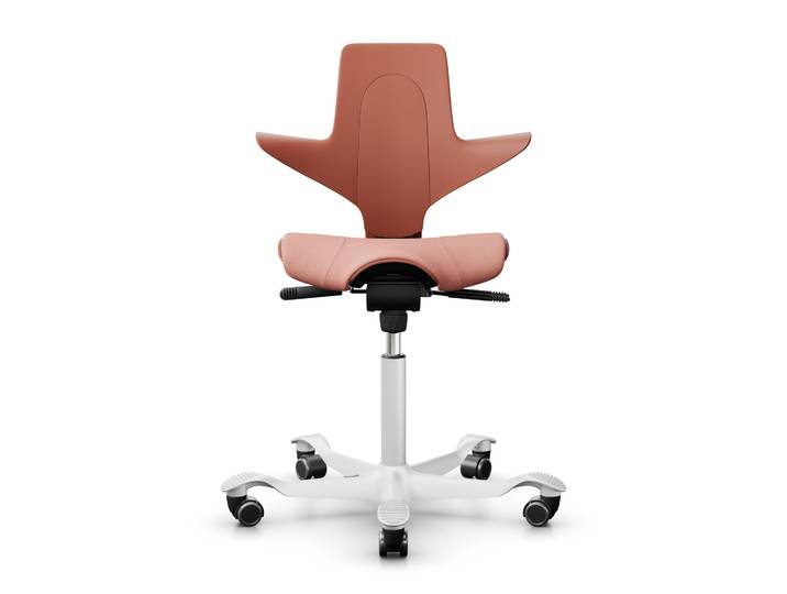 Sattelstuhl HAG Capisco Puls 8020, Rosa/Weiss, Neu, Ergonomischer Stuhl - ideal für flexibles Arbeiten