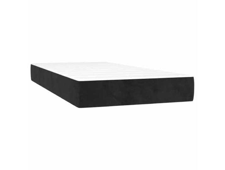FDSAQOPT Taschenfederkernmatratze Mittel Schwarz 80x200x20 cm Samt Weicher Samt, Taschenfedern, Schaumstoff, mittelharte Unterstützung, 80x200x20 cm