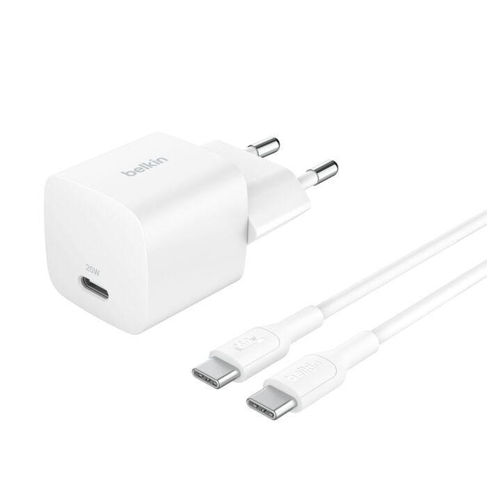 Belkin BOOST CHARGE USB-C-Ladegerät (25 W) und USB-C-/USB-C-Kabel WCA012kq1MWH-B6