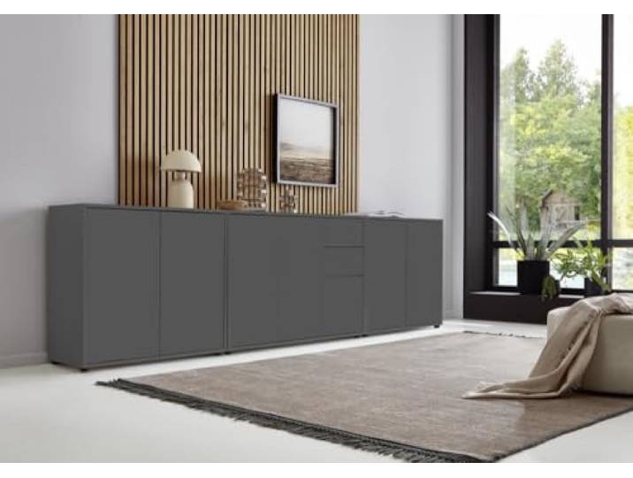 BMG Möbel Kommoden Set Mailand (Kunststoffgleiter, Set6)