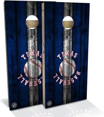Skip's Garage Texas Baseball Outdoor Cornhole Board Set