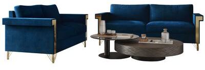 Craft Porch CraftPorch Glam Velvet Upholstered 2-Piece Living Room Set
