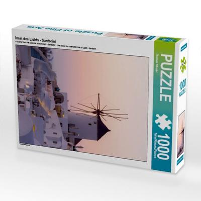 CALVENDO Puzzle Insel des Lichts - Santorini 1000 Teile Puzzle hoch | 1000 Teile Lege-Größe 64 × 48 cm Foto-Puzzle für glückliche Stunden