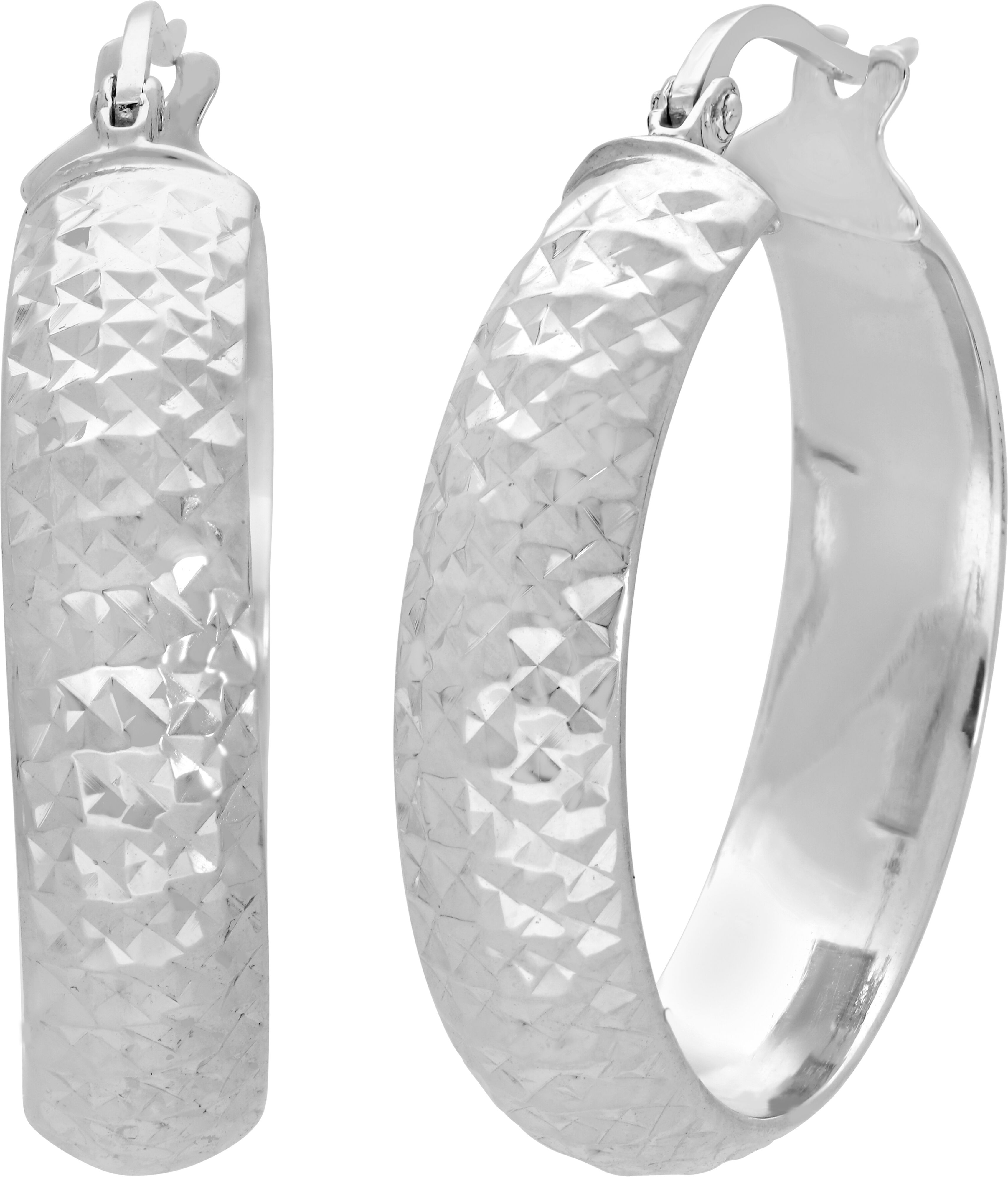 Paar Creolen FIRETTI "Schmuck Geschenk Silber 925 Ohrschmuck Ohrringe", silber (silberfarben), Ohrringe, Damen, Silber 925 (Sterlingsilber), Paar Creolen
