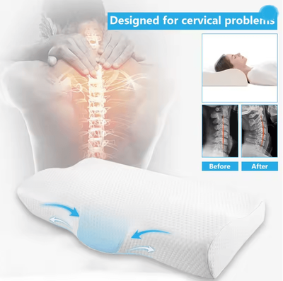 Inspire Essentials Orthopedic Memory Foam Cervical Pillow For Neck And Shoulder Support Orthopedic Memory Foam Cervical Pillow For Neck And Shoulder Support