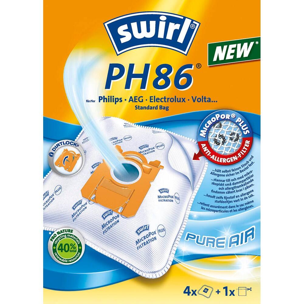 swirl® swirl MicroPor Plus PH 86/PH 99 Staubsaugerbeutel - 4 Stück 179411