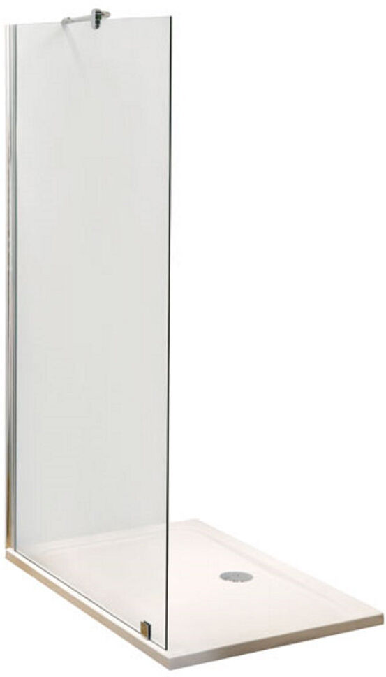 Nuie 250mm W x 1850mm H Shower Door with Clear Glass 185cm H x 70cm W