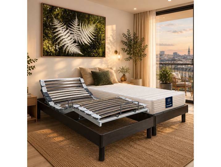 Matelas pour lit électrique 2x90x200 cm latex ferme Dunlopillo Lavande 2