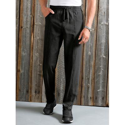 Schlupfhose CLASSIC, Herren, Gr. 64, Normalgrößen, schwarz (schwarz, denim), 100% Baumwolle, unifarben, lang, Hosen Schlupfhose