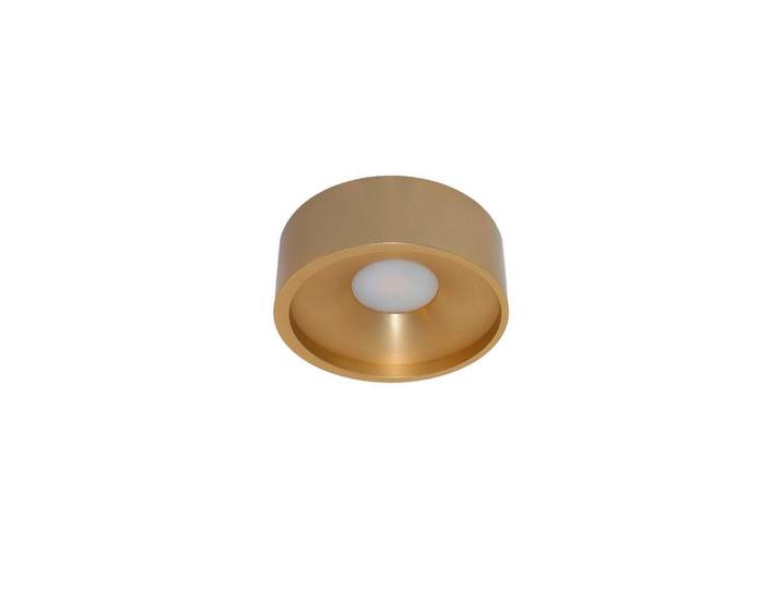 Led-Deckenleuchte, Goldfarben, Metall, rund, 5 cm, Europäischer Sicherheitsstandard, Schutzklasse I (Erdungsanschluss), gleichmässige Lichtverteilung, Lampen & Leuchten, Innenbeleuchtung, Deckenlampe, Deckenlampen