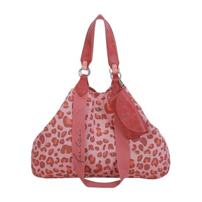 Henkeltasche FRITZI AUS PREUSSEN "Izzy", Damen, Gr. B/H/T: 16cm x 36cm x 50cm, rot, Baumwolle, unifarben, Taschen, aus veganen Materialien