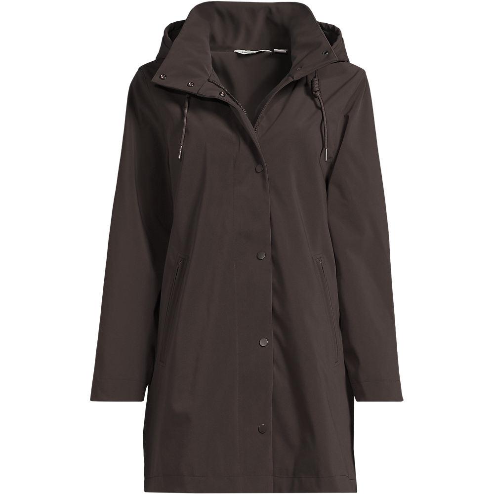 Leichte laminierte Regenjacke in Petite-Größe, Damen, size: petite, Braun, Polyester, by Lands' End