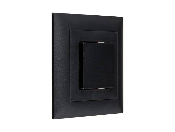 Feller Unterputz-Druckschalter S 6 Schw Schwarz