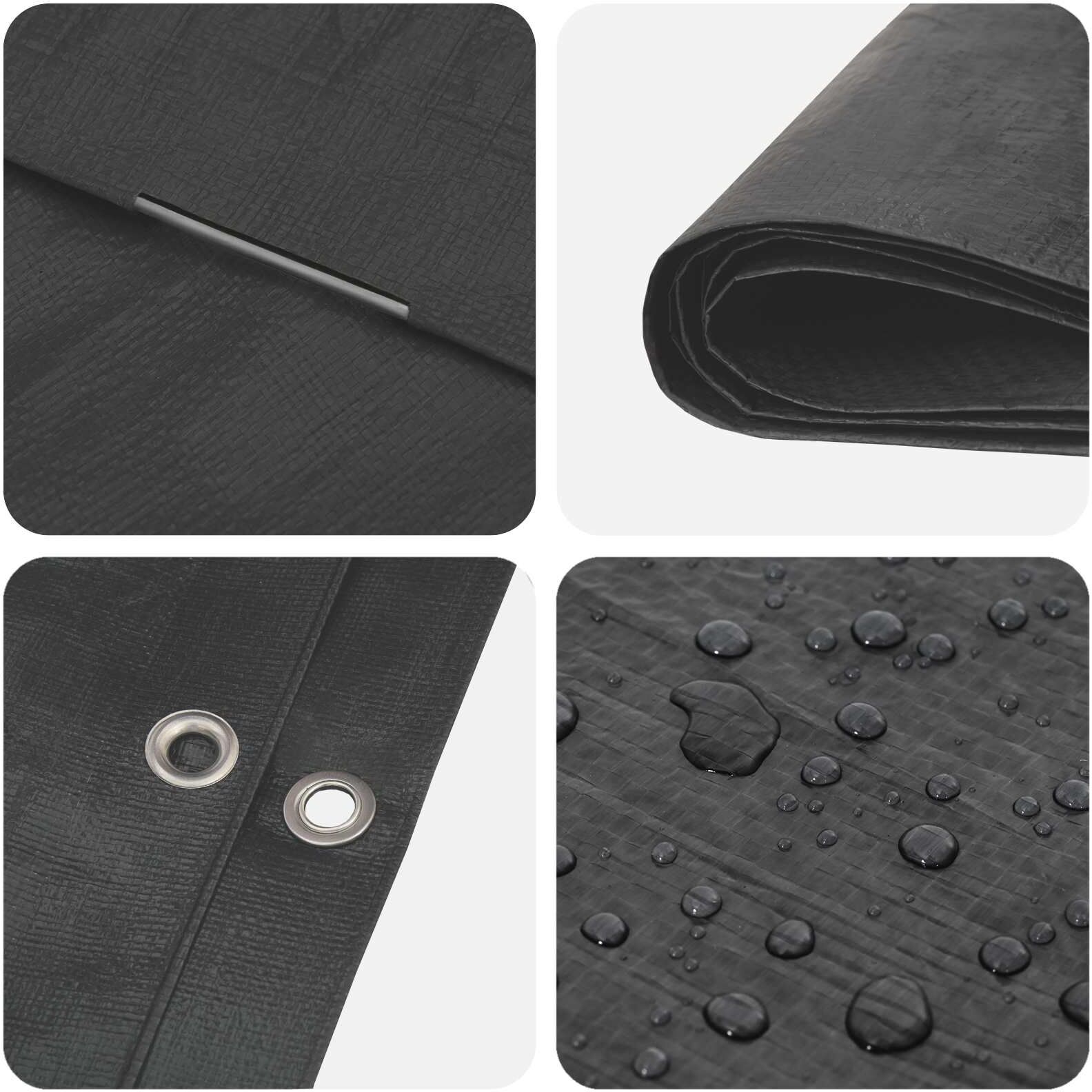 vidaXL Bâche avec œillets Gris anthracite 2 x 3 m 90 gsm PE