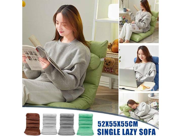 Chaise de sol japonaise pliante et réglable, canapé paresseux, chaise de jeu, chaise longue rembourrée, inclinable douce avec Support dorsal
