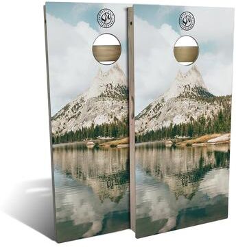 Skip's Garage Mountain Lake Outdoor Cornhole Board Set
