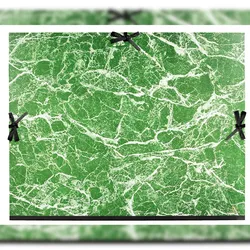 Exacompta 660E 5x Zeichenmappe mit Gummizug für Format B2, marmoriert, 61x76cm - Grün