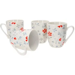 4er Set Kaffeebecher Blume Blau Julia 330ml Ritzenhoff & Breker - 404180