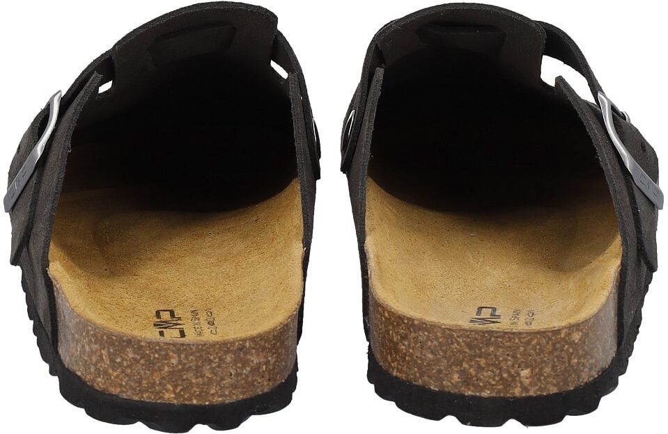 Clog CMP "Navarro", Herren, Gr. 40, grau (grau, schwarz), Obermaterial: 50% Rindsleder Leather cow. 50% Lammleder LEL., Schuhe Clog