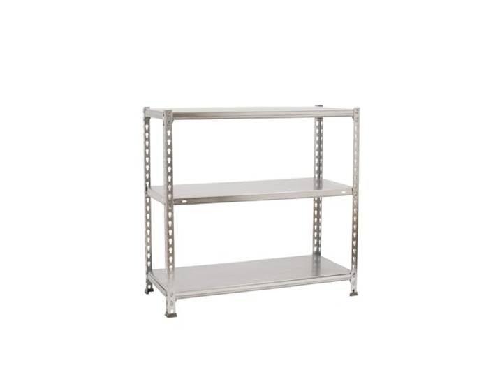 Simon Rack Metallregal 900x1100x500 mm - Ecoclick 3 Höhen, Metallablage, Biegepunkt 60 kg, Korrosionsschutzlackierung, Klicksystem-Montage, Verzinkt