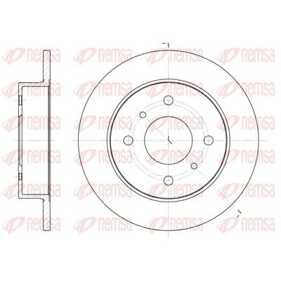 REMSA Bremsscheibe 620000 Hinterachse voll 258mm 10mm für VW NISSAN