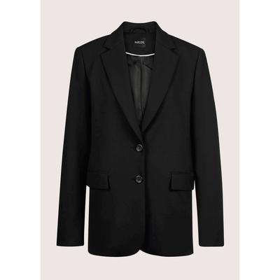 Jackenblazer MADELEINE "Blazer Eleganter Einreiher mit Reverskragen", Damen, Gr. 44, schwarz, Obermaterial: 47% Polyester PES. 47% Viskose CV. 6% Elasthan EL., Modern, Blazer