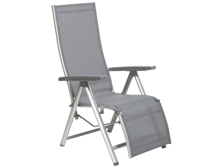 Kettler Garten-Relaxsessel, Anthrazit, Silberfarben, Metall, 81x64x116 cm, wetterfest, Gartenmöbel, Balkonmöbel, Balkonliegen