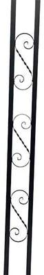 Superior Aluminum Series 6E Decorative Columns Corner - Twisted Single S Scroll - Black