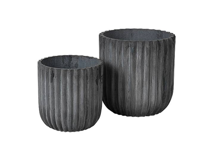 Broste Copenhagen Pot Fiber Lot de 2 Charcoal