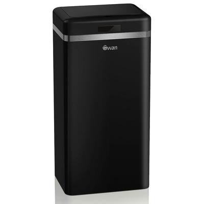 SWAN Retro Mülleimer mit Automatisch öffnender Sensor, Metall, 45 L, Vintage-Design, SWKA4500BL, Blau