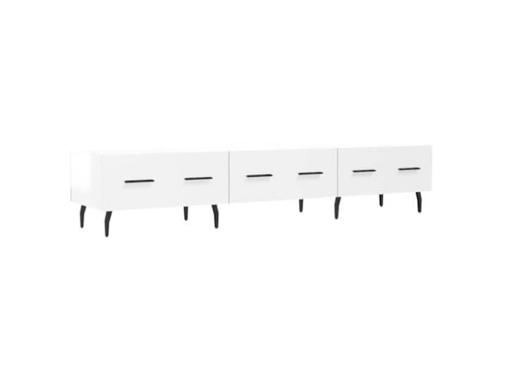 LKJephalotrope TV-Schrank Hochglanz-Weiß 150x36x30 cm Lowboard Stabiles Lowboard in Hochglanz-Weiß mit 3 Schubladen und Metallbeinen für Ihr Wohnzimmer oder Schlafzimmer.